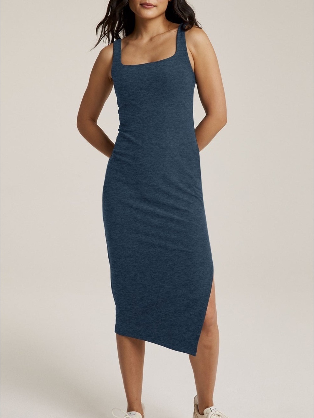 Beyond Yoga Spacedye Icon Midi Dress Navy Blue